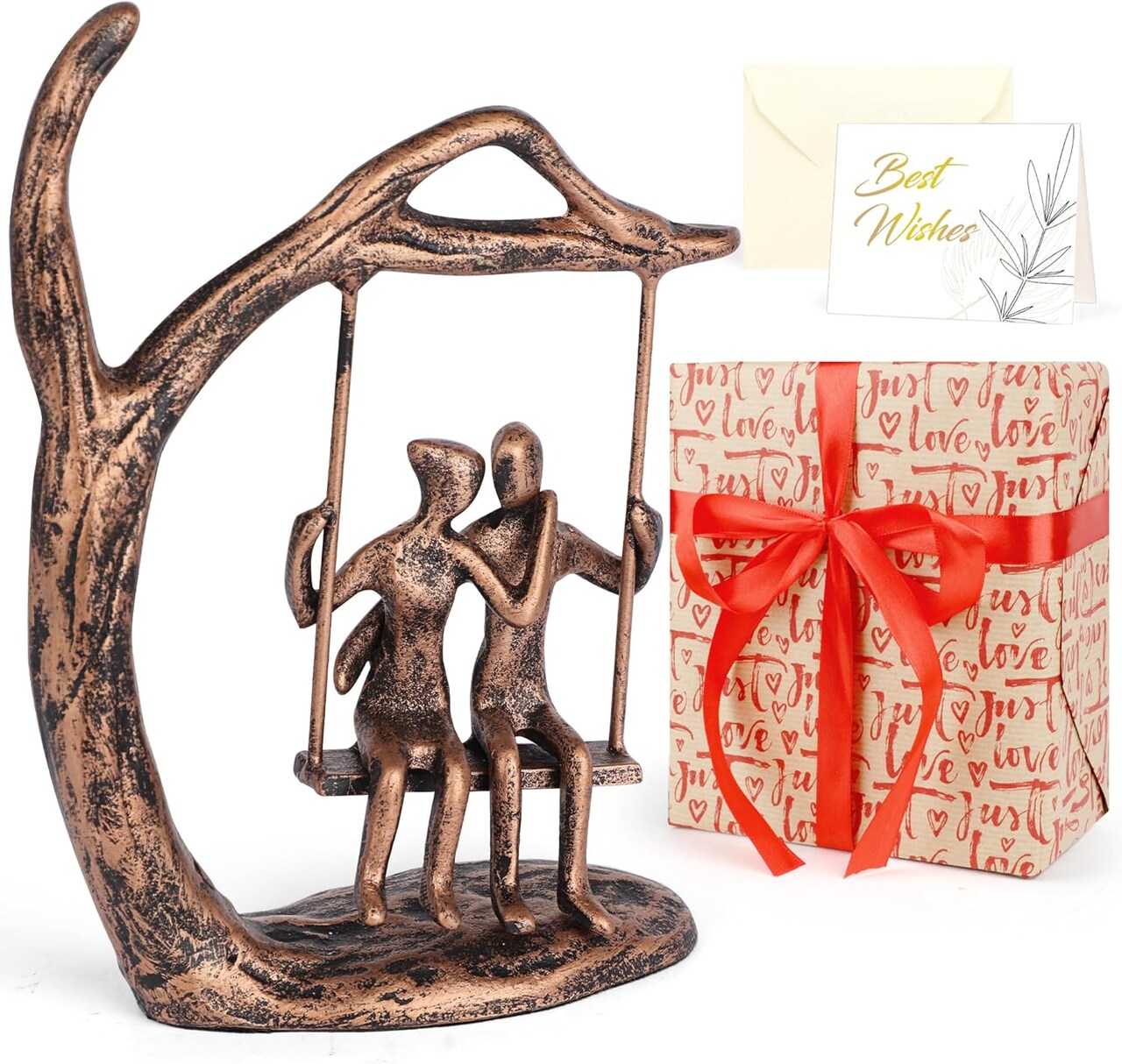 Anniversary Wedding Gifts for Couple/Her - Romantic Couple Statue in Love